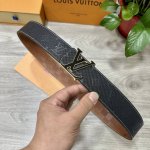Lv. Louis Vuitton 40Mm Double-Sided Genuine Calfskin With Single Palladium-Plate