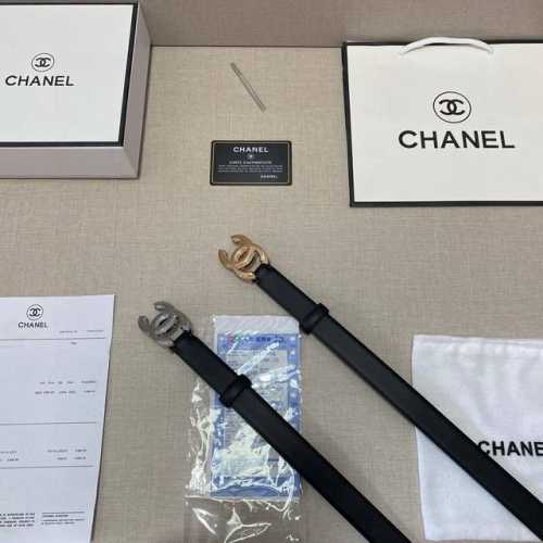 Brand: Chanel Grade: Women's belt. Custom-made cowhide leather. Double-sided. P