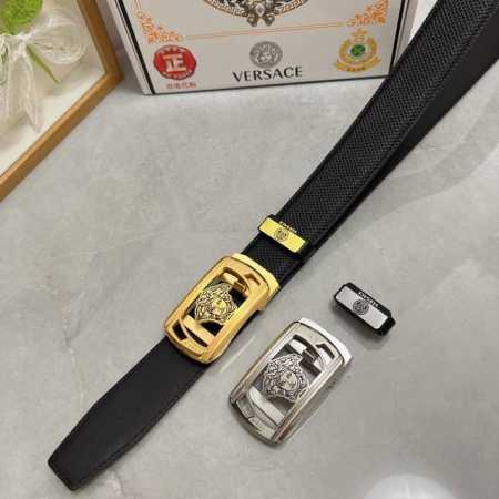 Product Name: Versace Automatic Leather Belt Material: 100% top-grain cowhide le - Click Image to Close