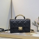 Large Dior Ange Handbag in Creamy Black Cowhide Leather with Oversized Cannage O
