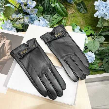 Men's New Exclusive First Release Touchscreen Gloves Men's Dior Gloves Men's Or - Click Image to Close