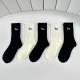 Special packaging, brand new embroidered puppy mid-length slouch socks! Five pai