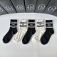 Special Packaging Prada New Embroidered Classic Mid-Length Slouch Socks! Five pa