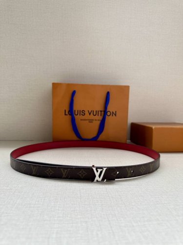 2.0 Wide This Lv Iconic Double-Sided Belt Welcomes The New Season With A Slim Cu