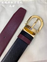montblanc Montblanc width 3.5cm using top layer cowhide boutique pin buckle head