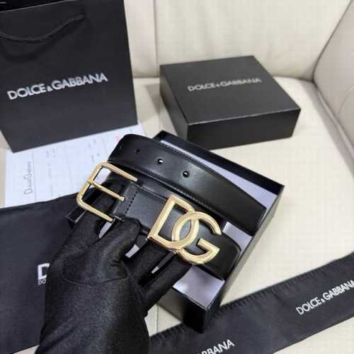 Dg, width 3.5cm Dolce & Gabbana's new calfskin simple and versatile belt, Dolce