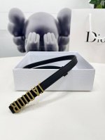 This D-Fence belt is an elegant and striking piece. Crafted from smooth black ca