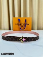 Louis Vuitton 3.0 wide leather strap with a wave pattern, featuring the classic