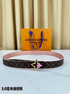 Louis Vuitton 3.0 wide leather strap with a wave pattern, featuring the classic