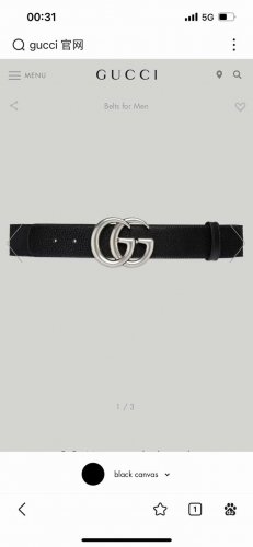 Special Price Gucci Width 4.0cm The new iconic Gg canvas is renewed in black, in