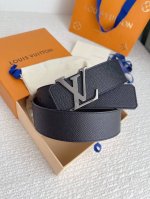 L0Uis Vuitt0N Lv Men's Premium Palm Print Waist Belt, 40Mm Width, Featuring A St