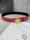 Special Width 4.0 Cm Versace This Two-Sided Belt Features A Top-Grain Leather Ba