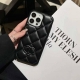 Chanel mobile phone case with diamond-shaped small Chanel style leather label,