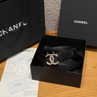 Chanel New Women's Belt Ddd. Features the classic metal double C logo, made of d