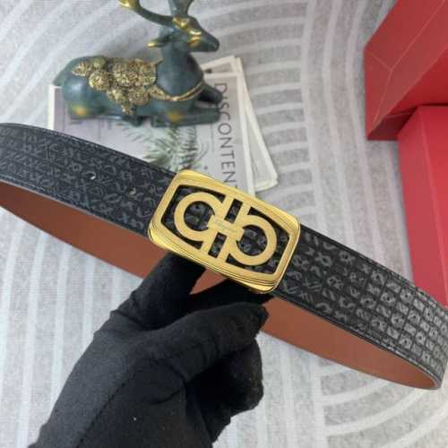 Ferragamo Special Leather Belt Series Original Hardware Boutique Stainless Steel
