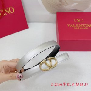 2.0Cm Valentino Plain Weave Belt, Double-Sided Top-Grain Leather, Length: .75.80