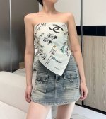 Double C Graffiti Accessories White Size: 90X90cm 100% silk twill, 18mm original