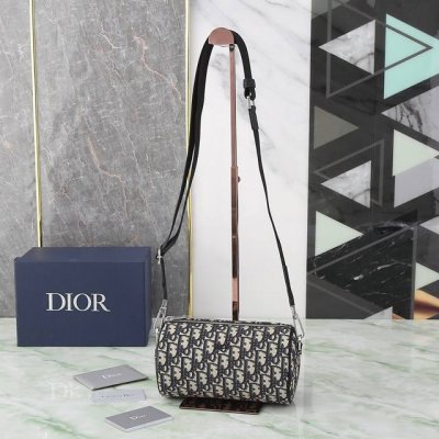 Dior Roller Dior Oblique Men's Shoulder Crossbody Bag, Round Bag Comes with Auth
