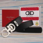 Belt: Ferragamo Genuine Leather Belt, Men's Belt: 100% Genuine Top-Grain Leather