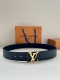 The 4.0 wide LV Shadow belt boasts the classic style of Monogram Shadow leather