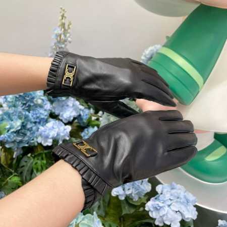 New Women's Exclusive First Release Touchscreen Gloves with Packaging Celine Or - Click Image to Close