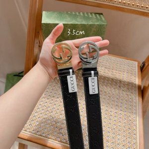 Gucci men's new 3.5cm wide double-sided classic embossed design original importe