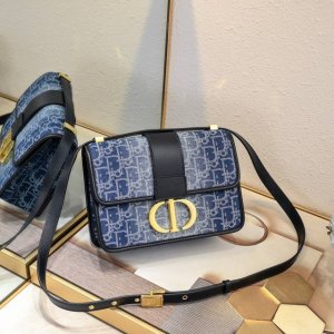 Denim-on-denim lining. The Dior 30 Montaigne bag (DDD) is inspired by Dior's ico