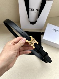 Width 2.5Cm Celine Triomphe Medium Smooth Imported Leather Belt First Layer Leat