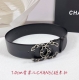7.0 Cm Chanel Belt, Double-Sided Top-Grain Cowhide Leather, Length: 75, 80, 85,