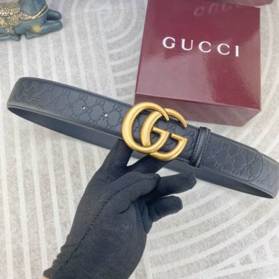 Gucci special leather belt series, original hardware boutique stainless steel b