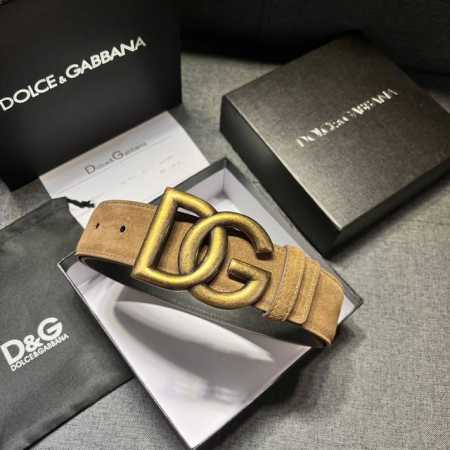 Dg, width 4.0cm, Dolce Gabbana new imported frosted cowhide versatile men's belt - Click Image to Close