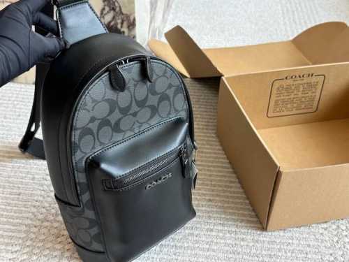 Coach counter new chest bag L crossbody bag original PVC fabric fashionable and