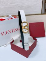 vlogo Signature Buckle Shiny Calfskin Belt - Swarovski Diamond Shiny Buckle -