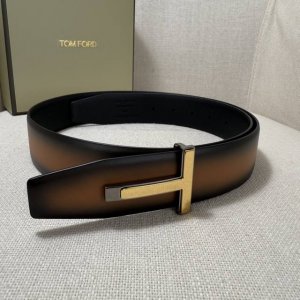 Tom Ford's latest trendy double-sided top-grain cowhide leather model, 3.8mm wid