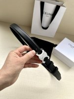 Width 2.5Cm Celine Triomphe Medium Smooth Imported Leather Belt First Layer Leat