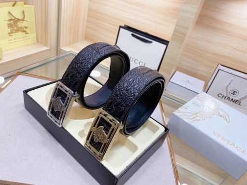 Versace Width 3.8cm Exquisite steel buckle head, non-fading crocodile bone desig