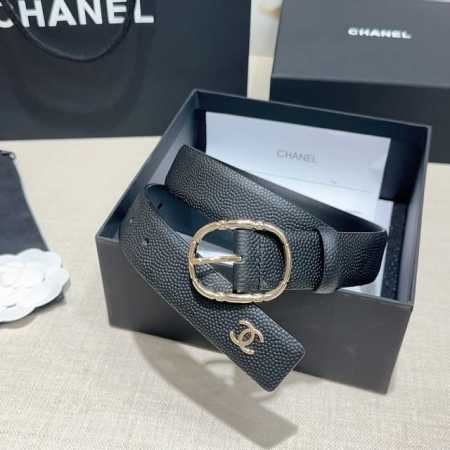 3.0Cm Chanel belt, double-sided first layer cowhide pearl pattern, length: 75.80 - Click Image to Close