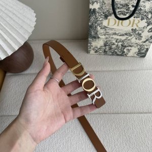 Dior's new belt is made of smooth cowhide and is enhanced with a shiny metal Dio