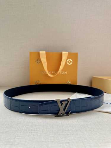 3.5 Wide Louis Vuitton Uses Imported First-Layer Cowhide Pressed Crocodile Belly
