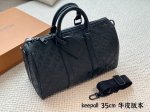 Top-grade original pure cowhide Handsome men and cool women! ! Lv Keepall35 rea