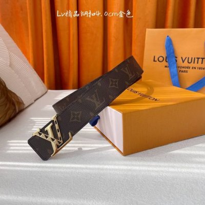 Louis Vuitton 4.0Mm Men's Double-Sided Original Leather Boutique Counter Buckle