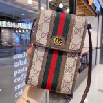 Gucci Phone Bag Ophidia Series A mobile phone bag suitable for both men and wome