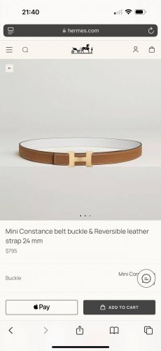 New Mini Constance Fine hardware with imported Epsom leather Width 24mm Hermes w