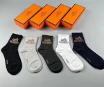 Special Hermes Big H new men's spring and summer socks, one box of five pairs o