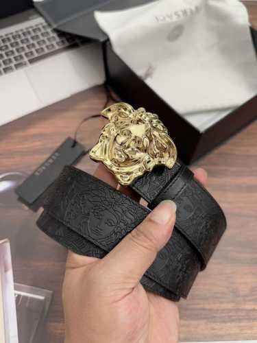 Special Versace Original, 4 Cm Wide Imported Hot-Pressed Patterned Top-Grain Cow