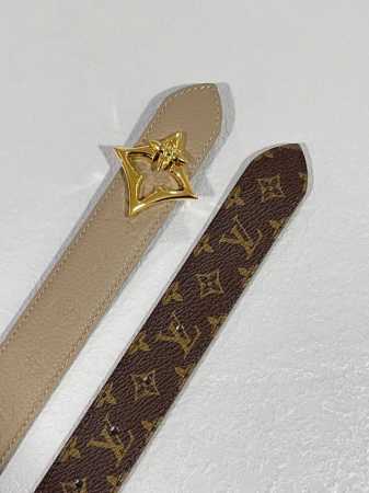 Special Double-Sided Belt Crafted From Monogram Canvas And Monogram Embossed Lea - Click Image to Close