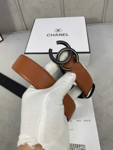 Width: 3.0 Cm Chanel Fine-Grain Calf Leather With Gold, Silver, And Gunmetal Met
