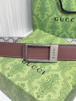 The brand offers a variety of double-sided rectangular buckle belts for men, wit