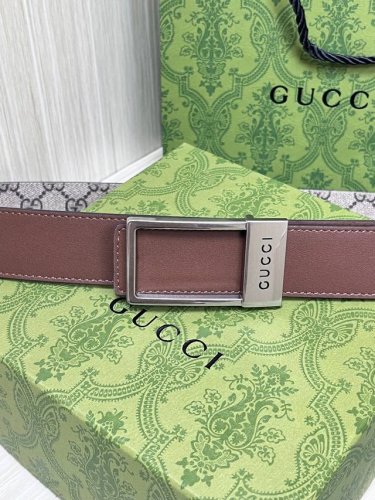 The brand offers a variety of double-sided rectangular buckle belts for men, wit