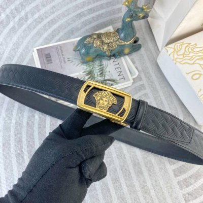 Versace Special Leather Belt Automatic Buckle Series, Original Hardware Premium